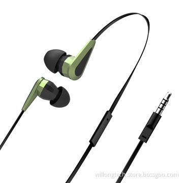 2014 Newest Design Popular In-ear Earphones with Flat Cable and ABS PC